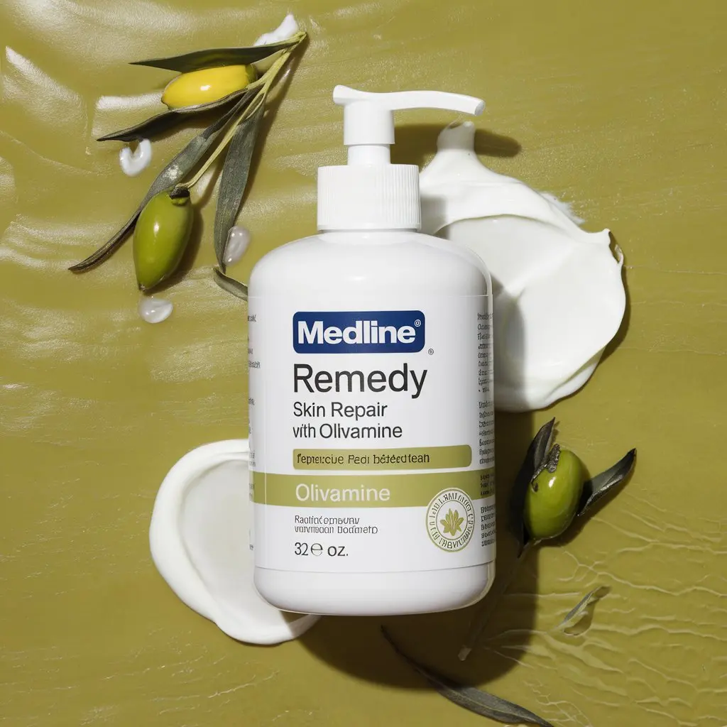 Medline Remedy Skin Repair Cream with Olivamine: 32 oz. Bottle