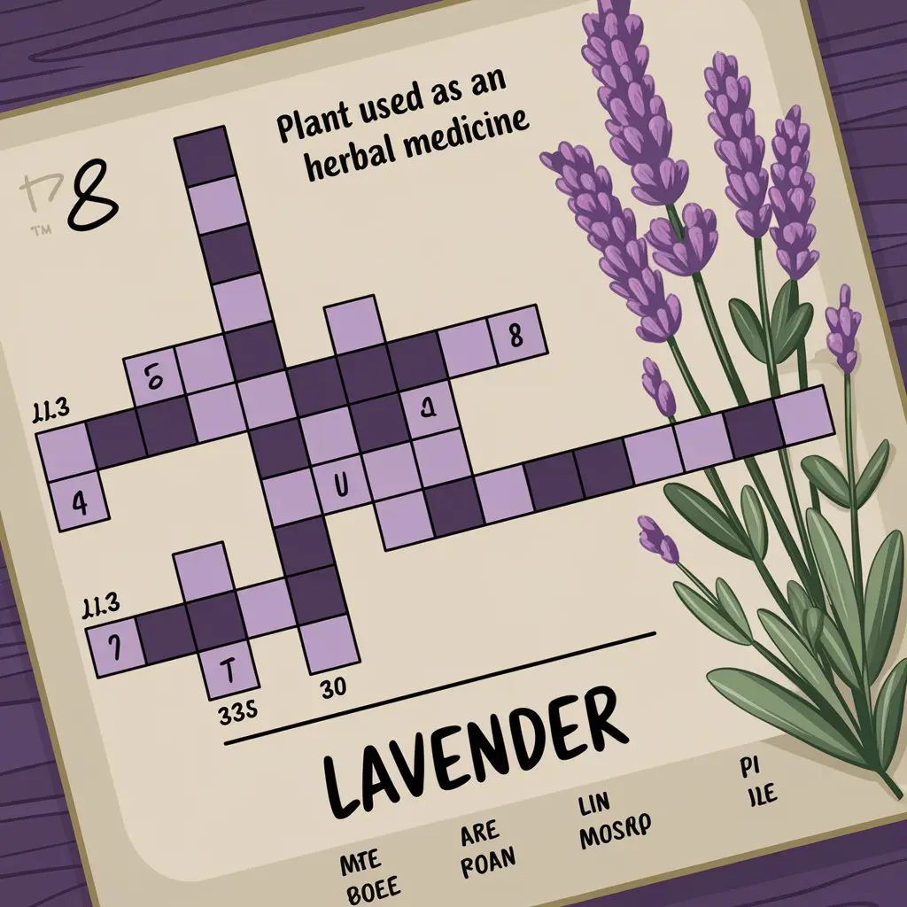 Plant Used as an Herbal Medicine Crossword