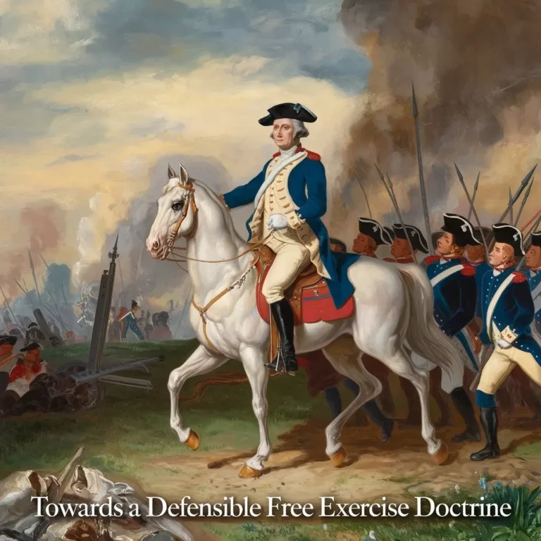 towards a defensible free exercise doctrine george washington